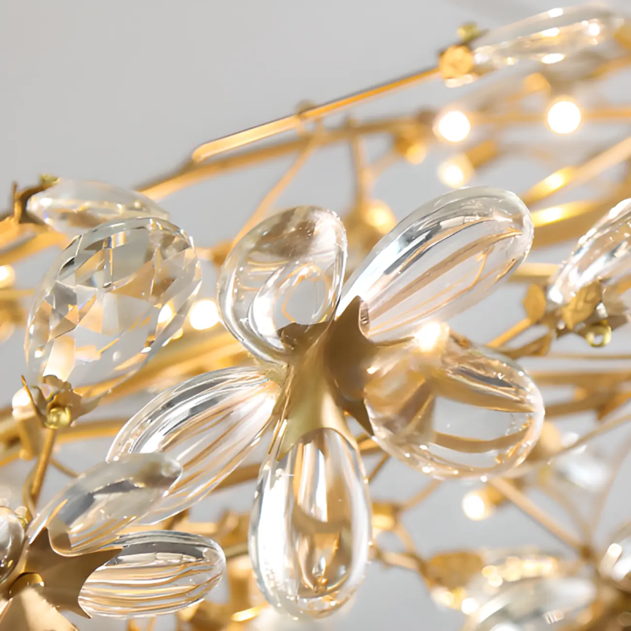 Modern Crystal Branch Chandelier with Adjustable Length Image - 13 | homeyfad