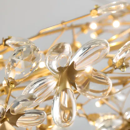 Modern Crystal Branch Chandelier with Adjustable Length Image - 13