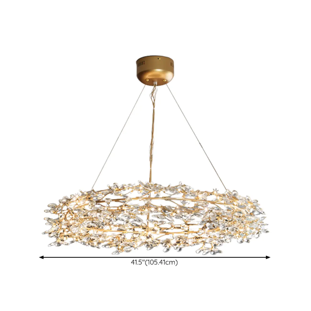 Modern Crystal Branch Chandelier with Adjustable Length Image - 16 | homeyfad