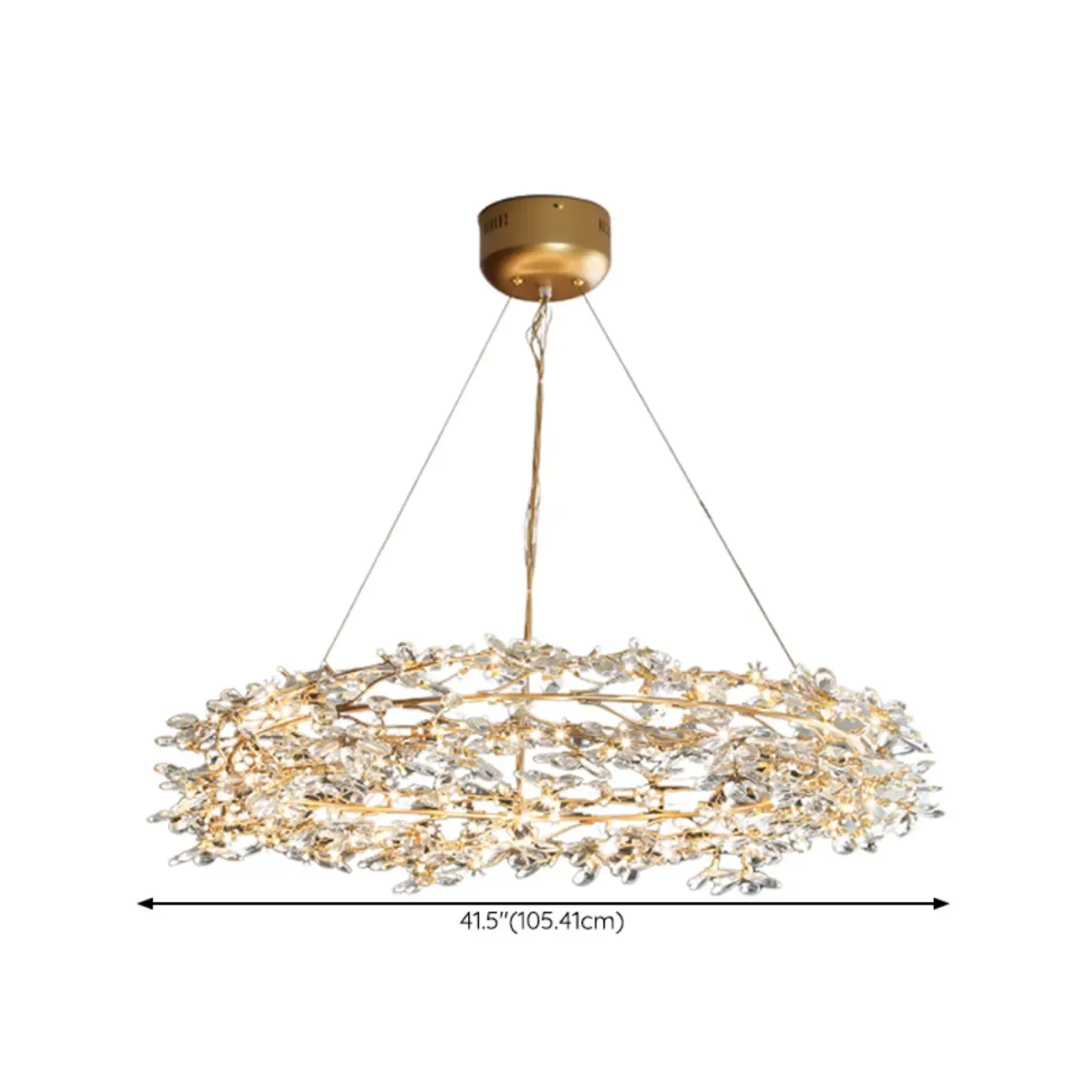 Modern Crystal Branch Chandelier with Adjustable Length Image - 16