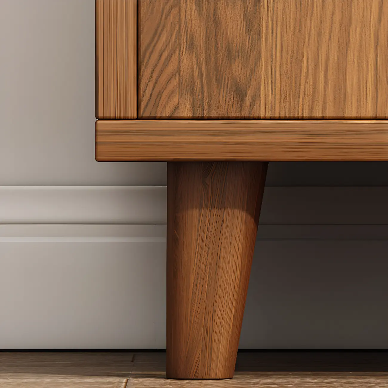 Retro Wooden Rectangular Accent Cabinet for Home Storage  Image - 11 | homeyfad