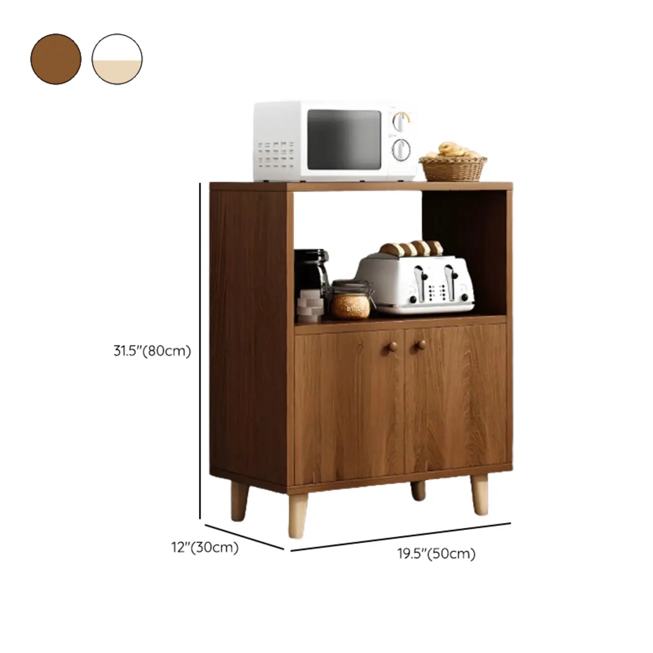 Retro Wooden Rectangular Accent Cabinet for Home Storage  #size | homeyfad