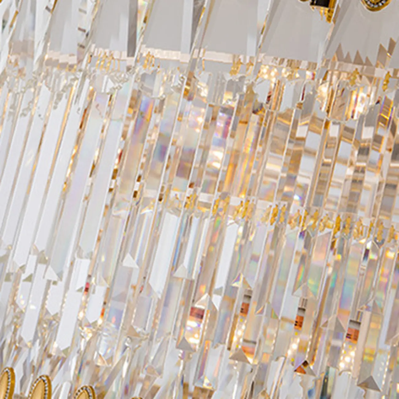 5-Tier Luxurious Crystal Chandelier for High Ceilings Image - 11 | homeyfad