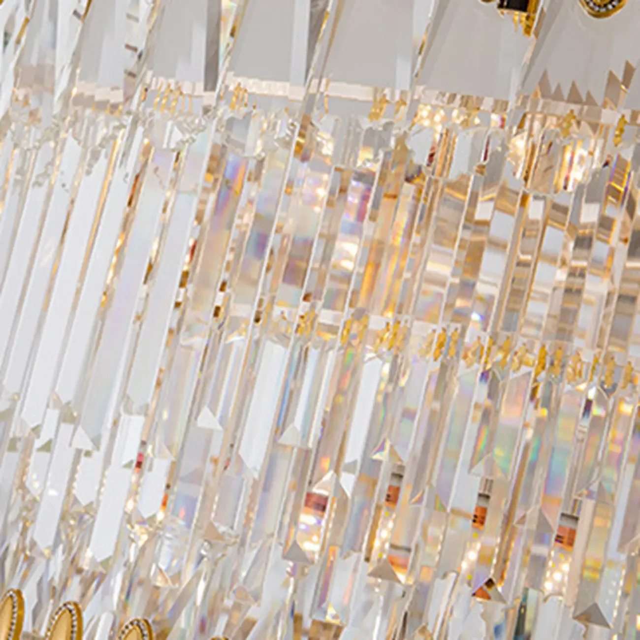5-Tier Luxurious Crystal Chandelier for High Ceilings Image - 11