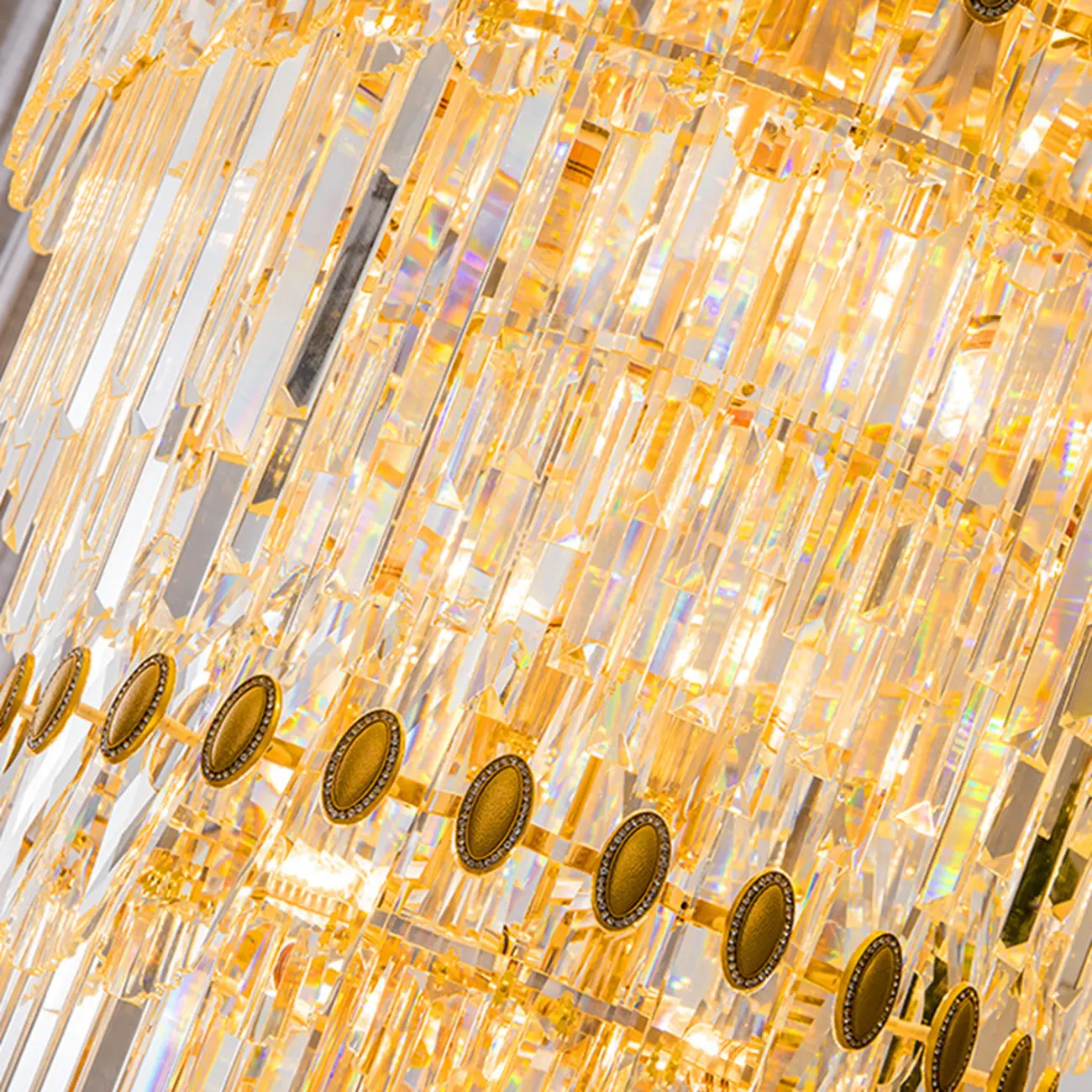 5-Tier Luxurious Crystal Chandelier for High Ceilings Image - 12 | homeyfad