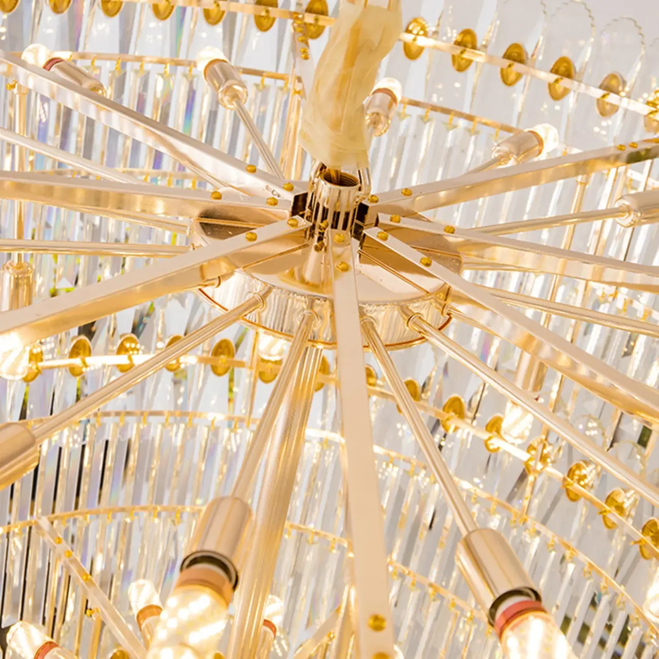 5-Tier Luxurious Crystal Chandelier for High Ceilings Image - 13
