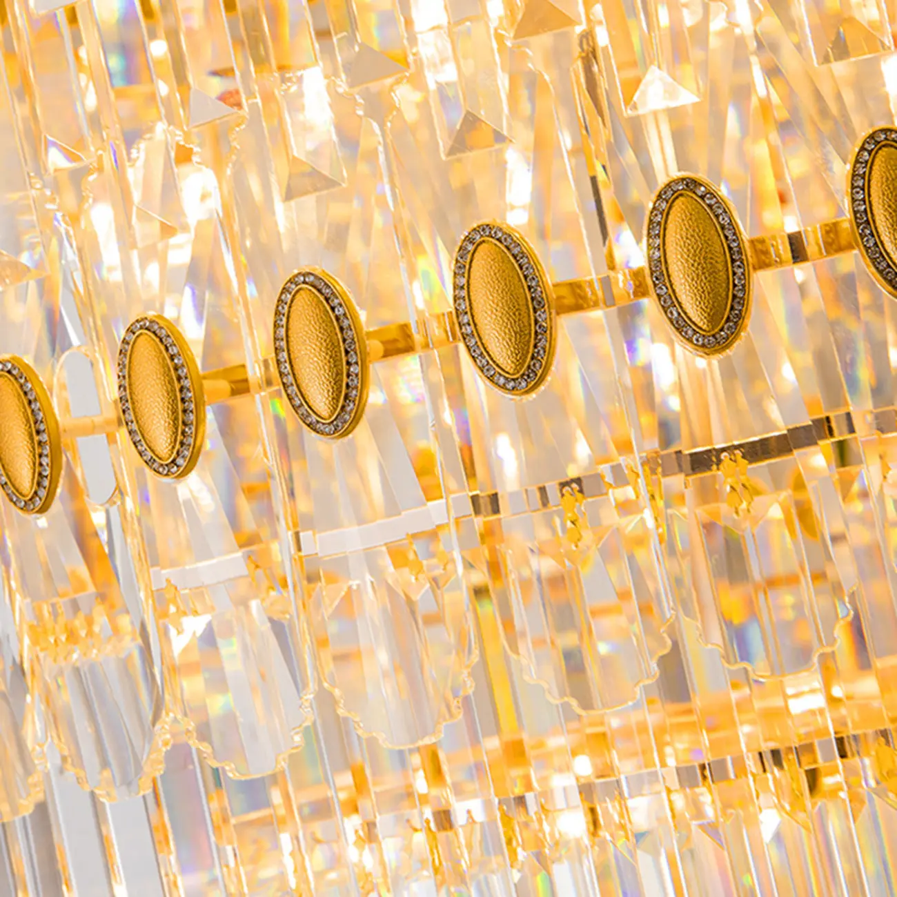 5-Tier Luxurious Crystal Chandelier for High Ceilings Image - 14 | homeyfad