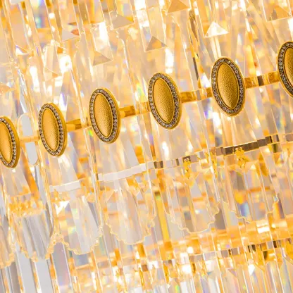 5-Tier Luxurious Crystal Chandelier for High Ceilings Image - 14