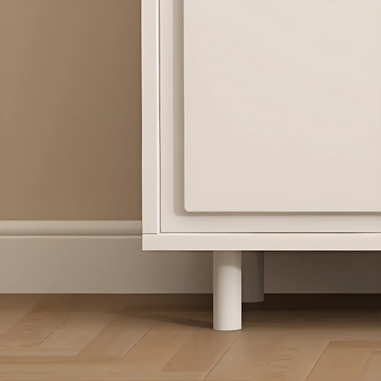 Dove Grey Wood Cabinet with Drawers for Living Room Storage Image - 9 | homeyfad