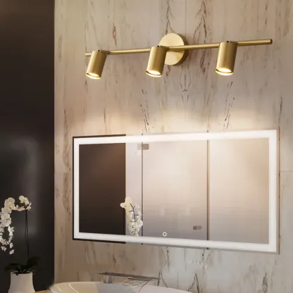 Modern Metal Vanity Light for Bathroom with Copper Shade  Image - 1