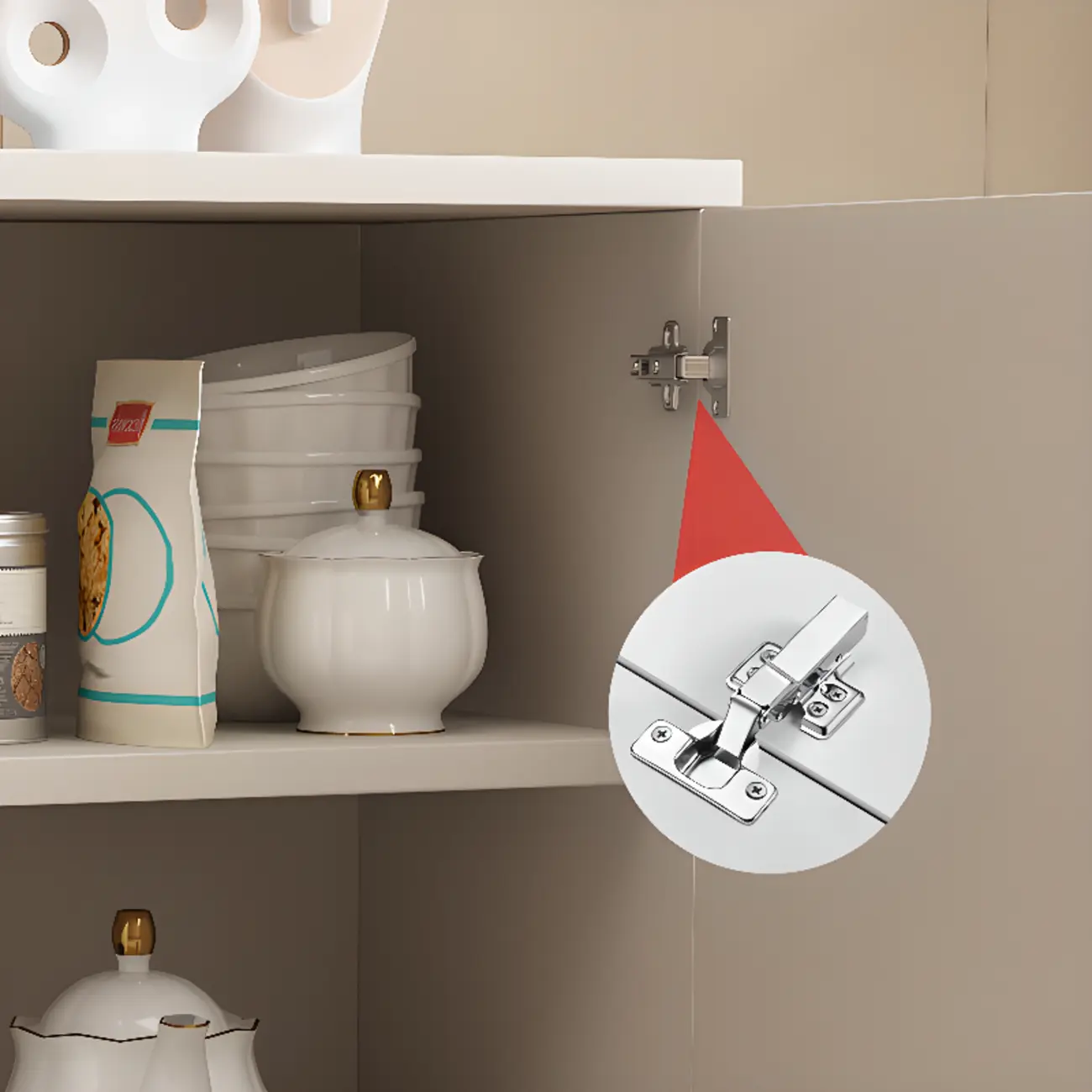 Dove Grey Wood Cabinet with Drawers for Living Room Storage Image - 11 | homeyfad