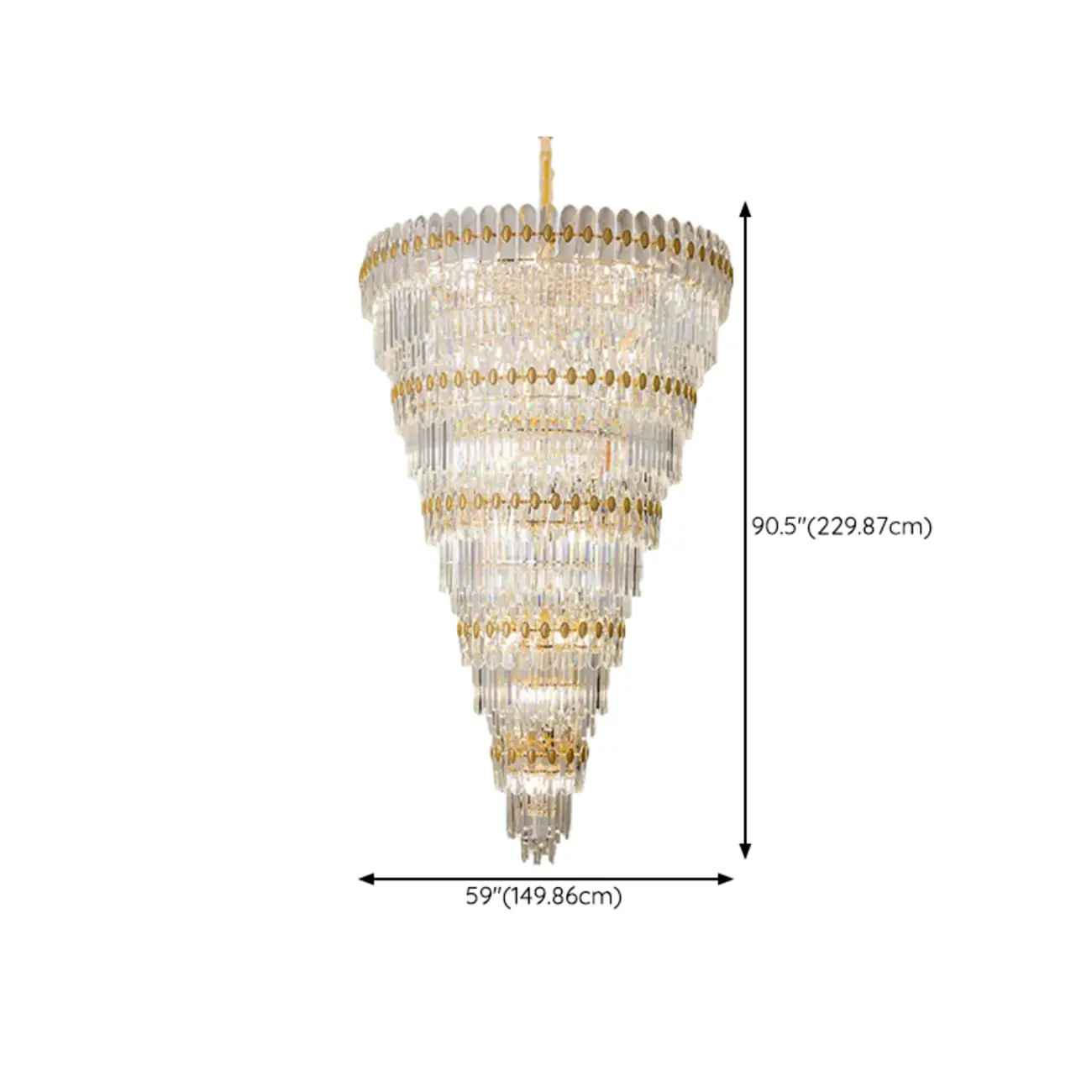 5-Tier Luxurious Crystal Chandelier for High Ceilings Image - 18 | homeyfad