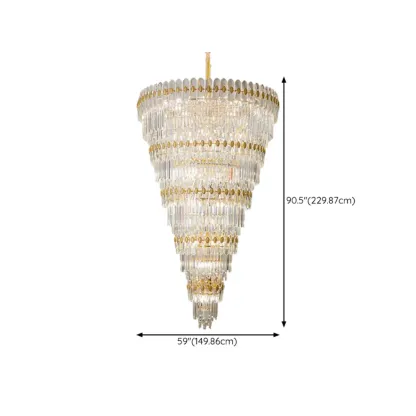 5-Tier Luxurious Crystal Chandelier for High Ceilings Image - 18