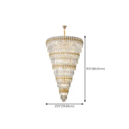5-Tier Luxurious Crystal Chandelier for High Ceilings Image - 19