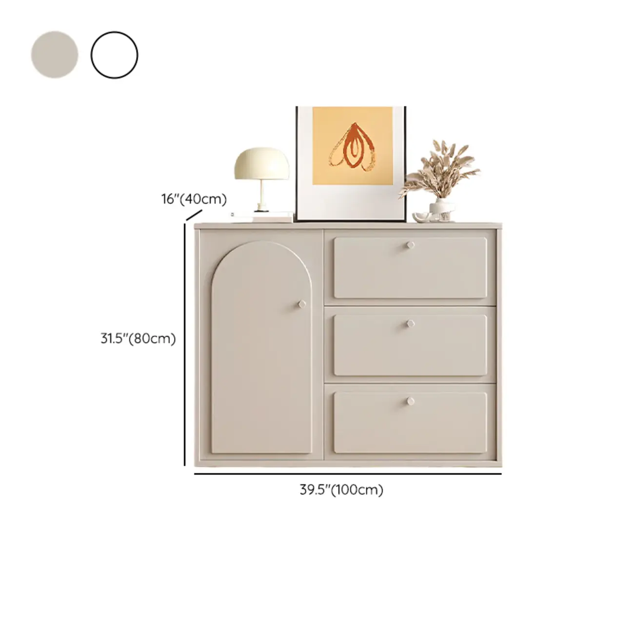 Dove Grey Wood Cabinet with Drawers for Living Room Storage Image - 30 | homeyfad