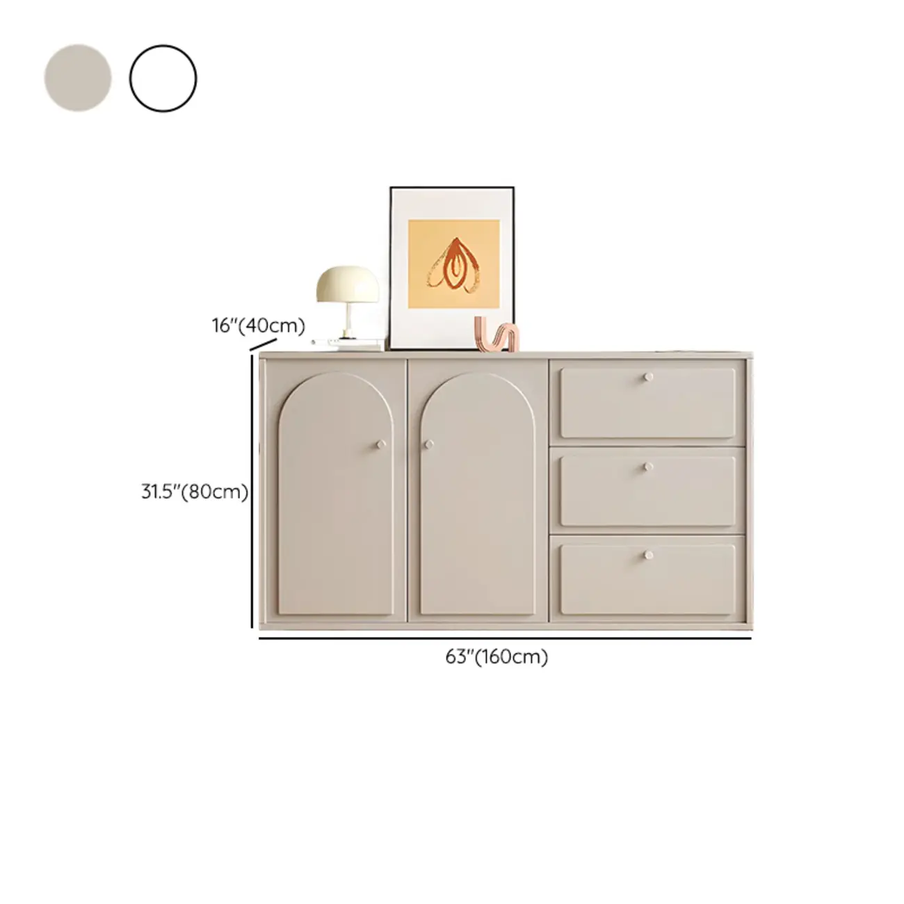 Dove Grey Wood Cabinet with Drawers for Living Room Storage Image - 35 | homeyfad