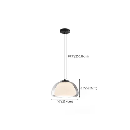 Nordic Jelly Milky Glass LED Pendant Lamp for Living Room #size