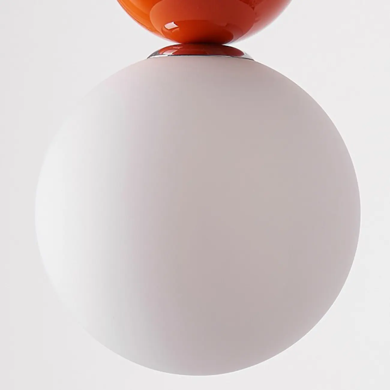 Nordic White Glass Globe LED Pendant Light with Colorful Bead Detail Image - 18 | homeyfad