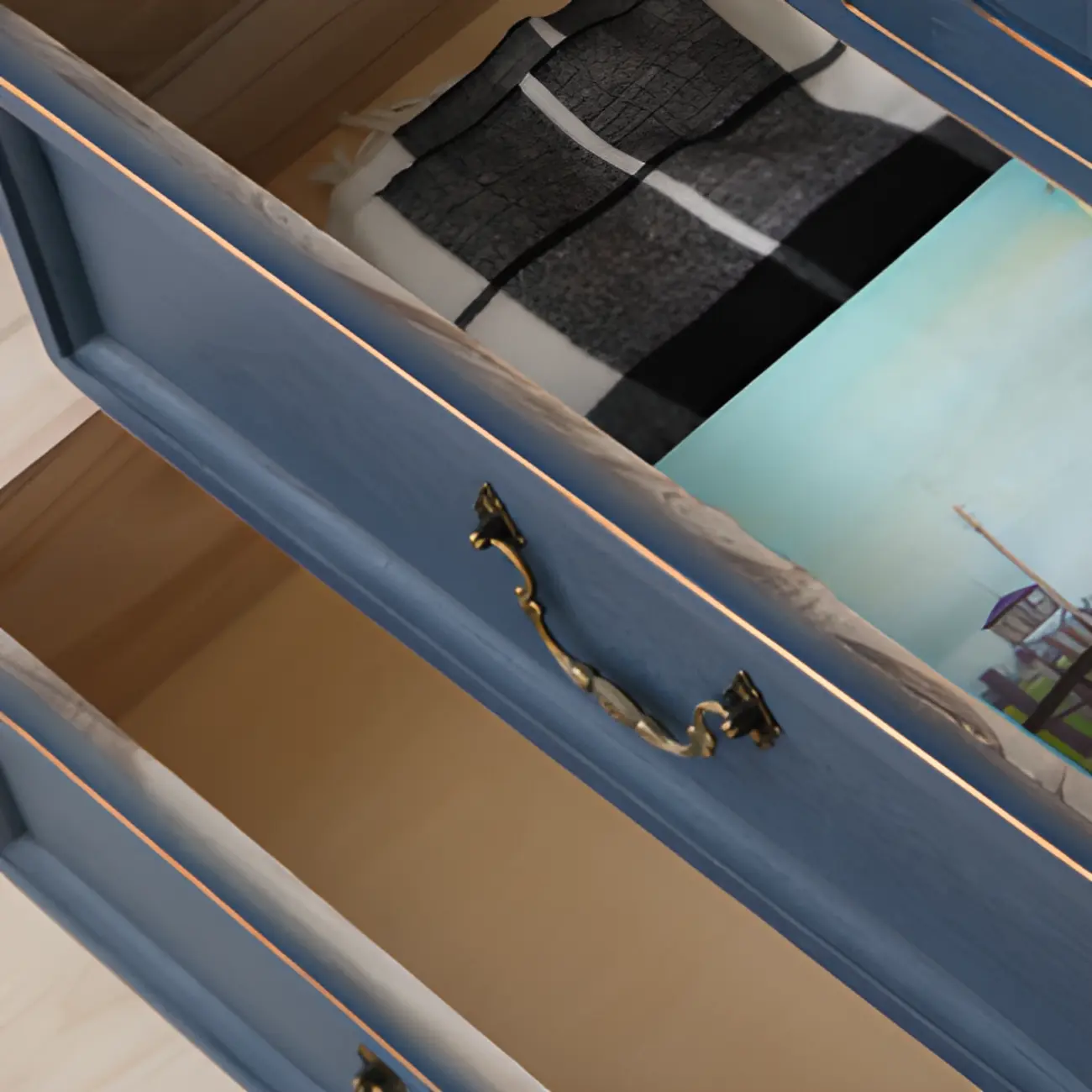 Rustic Wooden Yellow Storage Cabinet with Drawer Rings Image - 27 | homeyfad