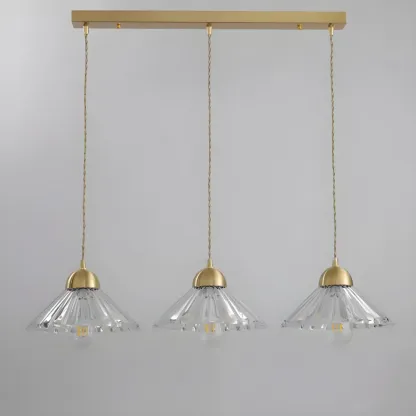 Modern Clear Glass Cluster Cone Pendant Light for Living Room Image - 7