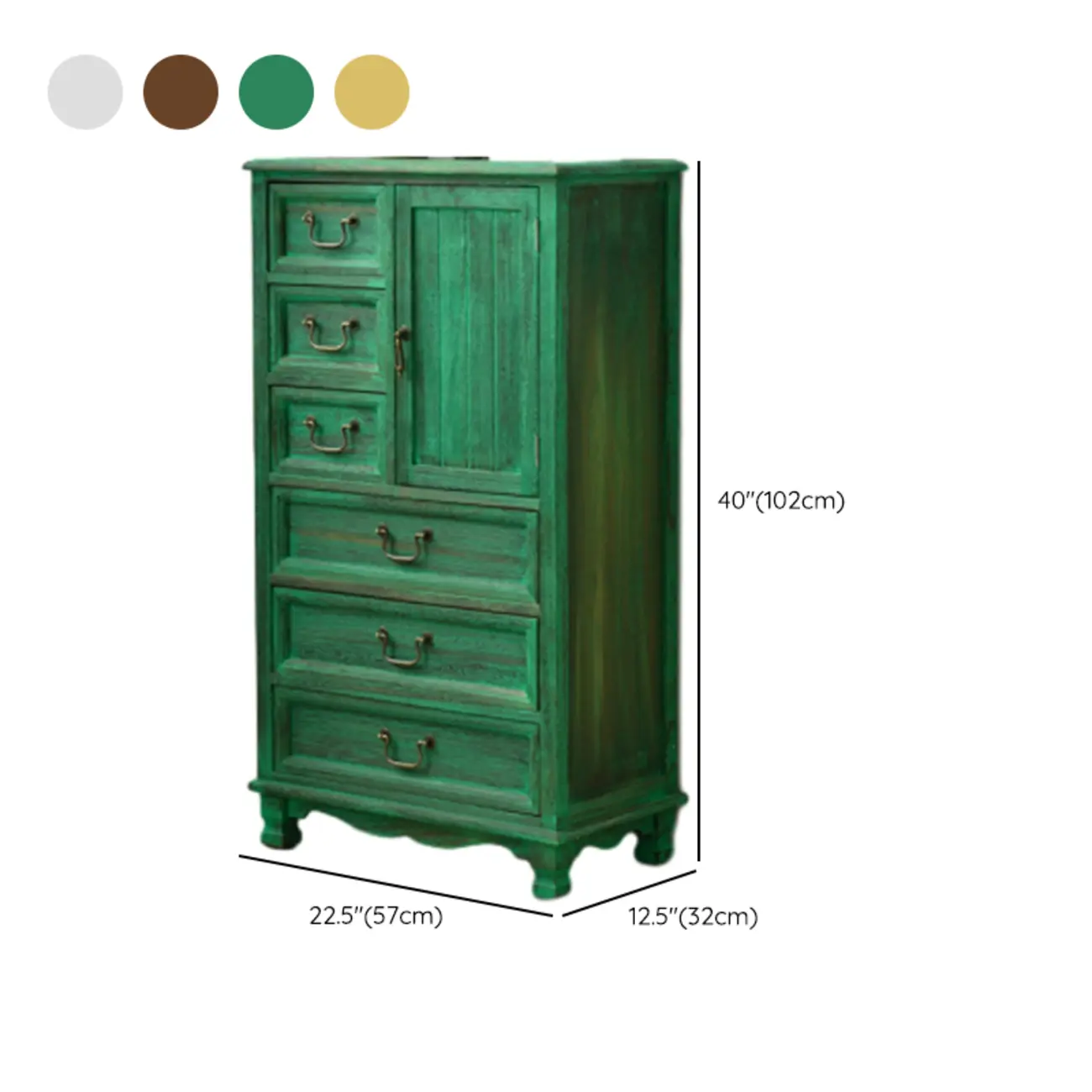 Rustic Wooden Yellow Storage Cabinet with Drawer Rings Image - 31 | homeyfad