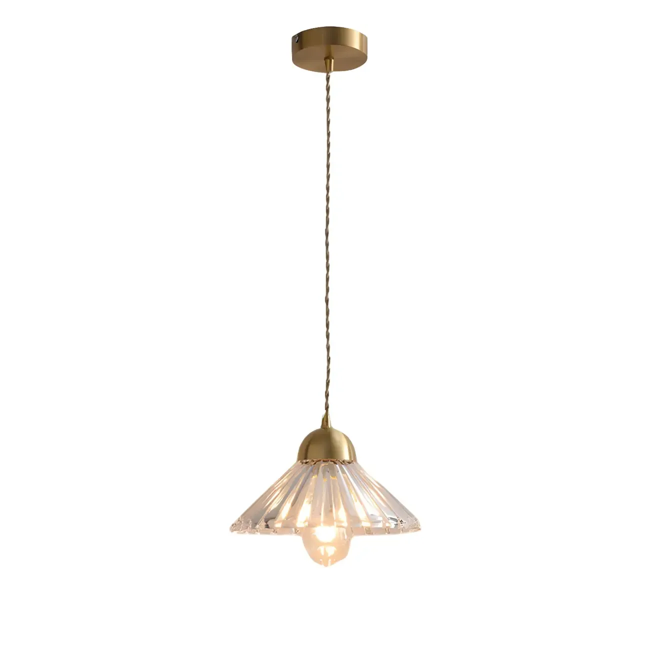 Modern Clear Glass Cluster Cone Pendant Light for Living Room Image - 8