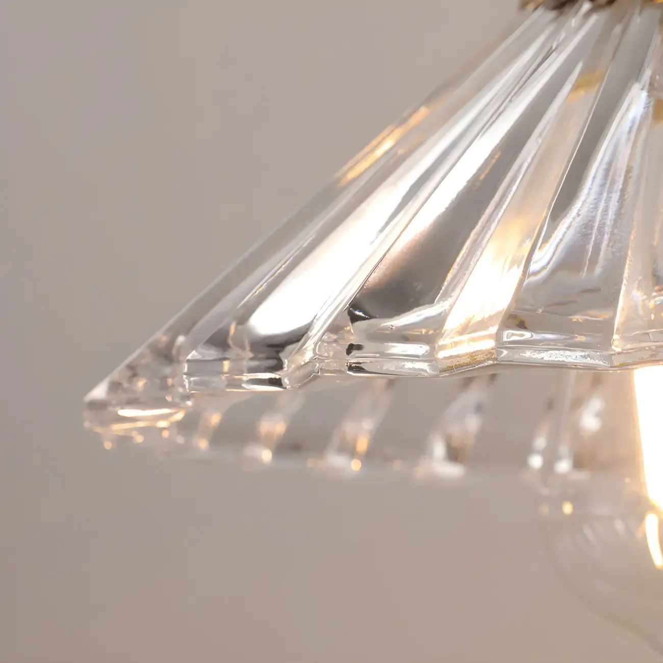 Modern Clear Glass Cluster Cone Pendant Light for Living Room Image - 10