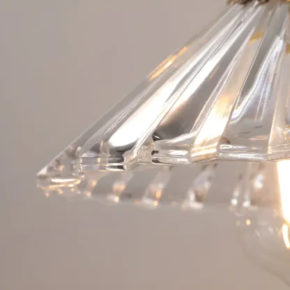 Modern Clear Glass Cluster Cone Pendant Light for Living Room Image - 10