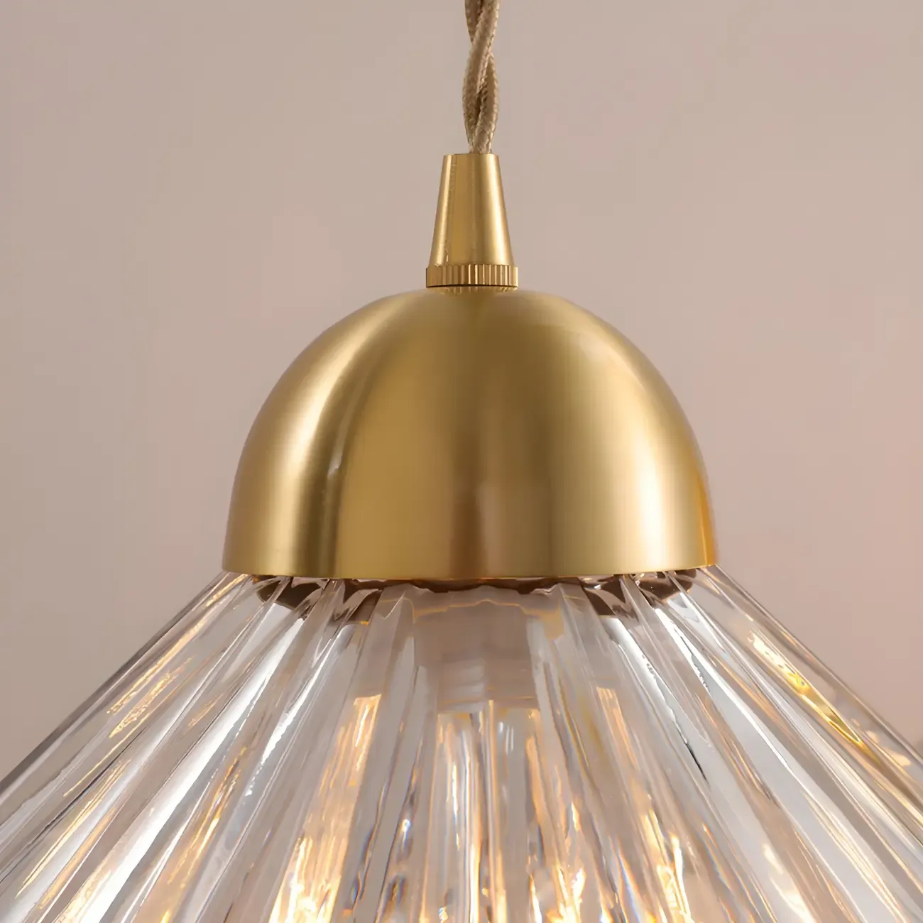 Modern Clear Glass Cluster Cone Pendant Light for Living Room Image - 11