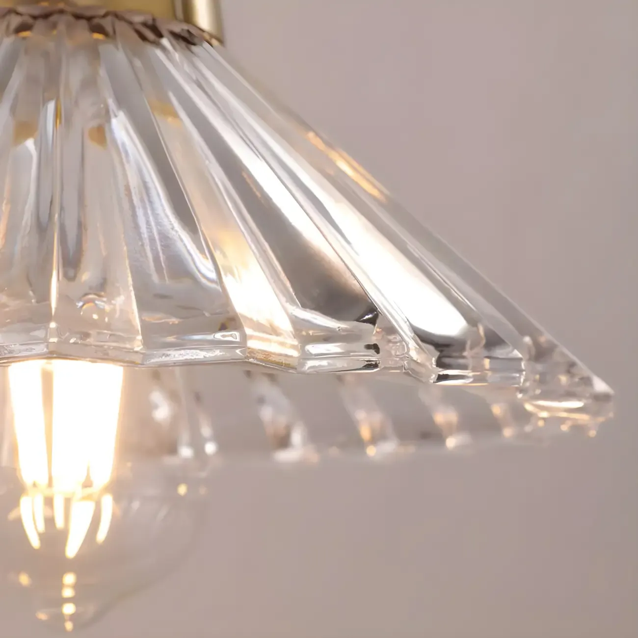 Modern Clear Glass Cluster Cone Pendant Light for Living Room Image - 12