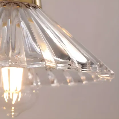 Modern Clear Glass Cluster Cone Pendant Light for Living Room Image - 12