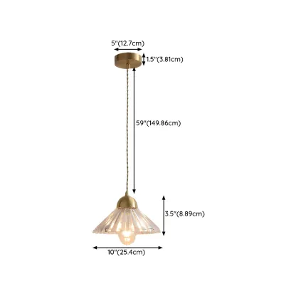 Modern Clear Glass Cluster Cone Pendant Light for Living Room #size