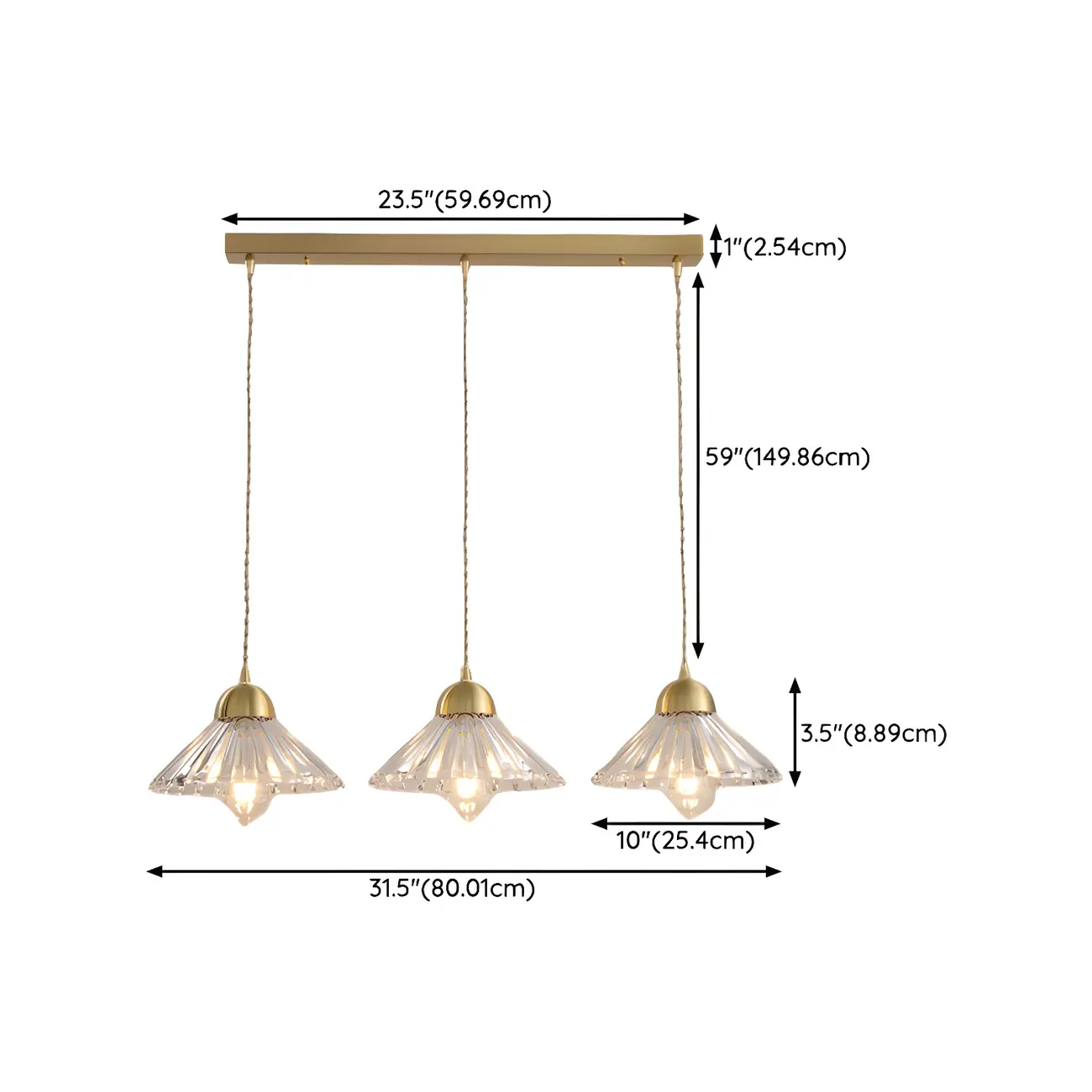 Modern Clear Glass Cluster Cone Pendant Light for Living Room Image - 15 | homeyfad