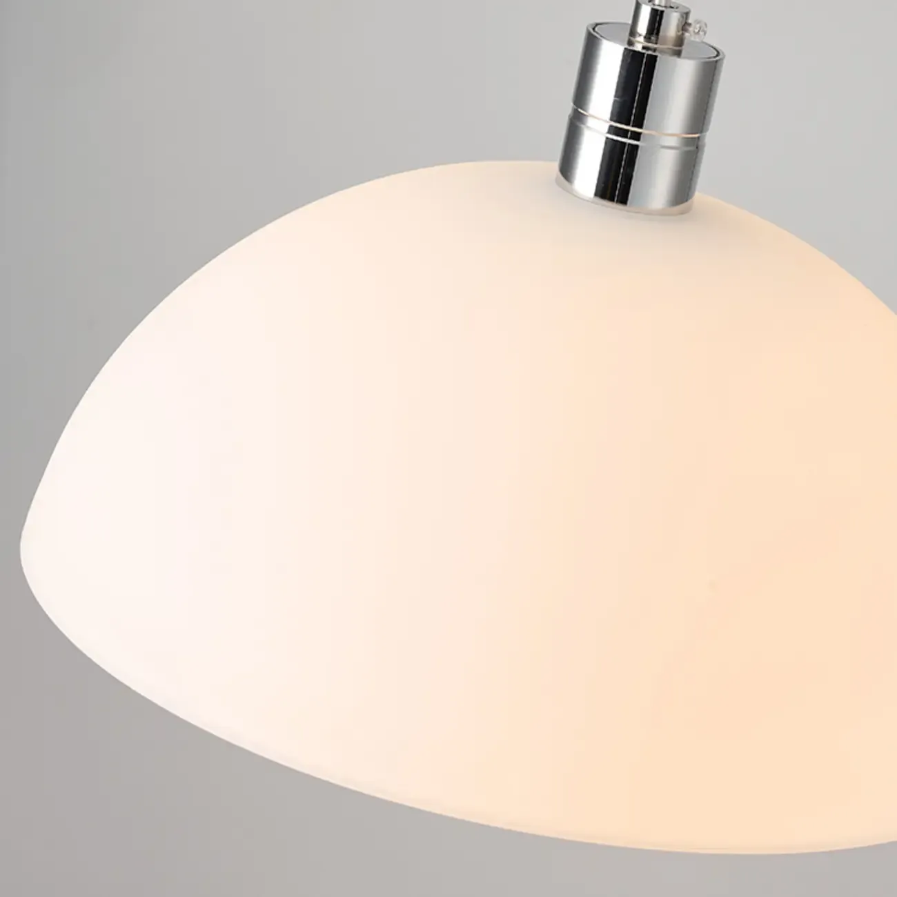 Nordic Cream Glass Dome LED Pendant Light for Living Room Image - 9