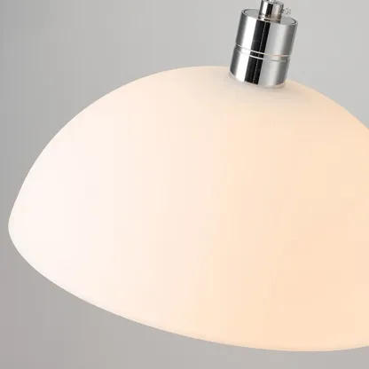 Nordic Cream Glass Dome LED Pendant Light for Living Room Image - 9