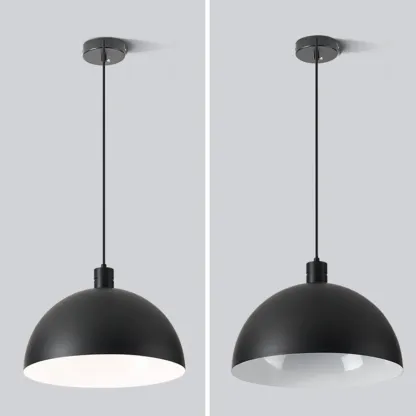 Nordic Cream Glass Dome LED Pendant Light for Living Room Image - 12