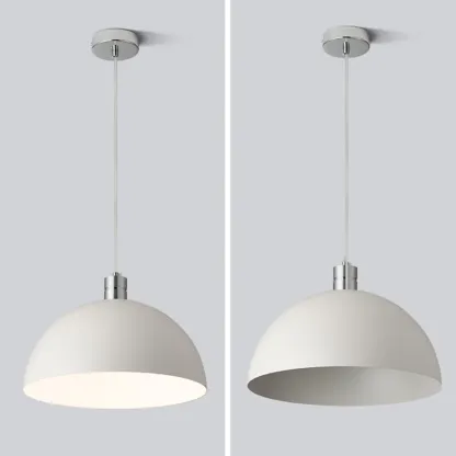 Nordic Cream Glass Dome LED Pendant Light for Living Room Image - 13