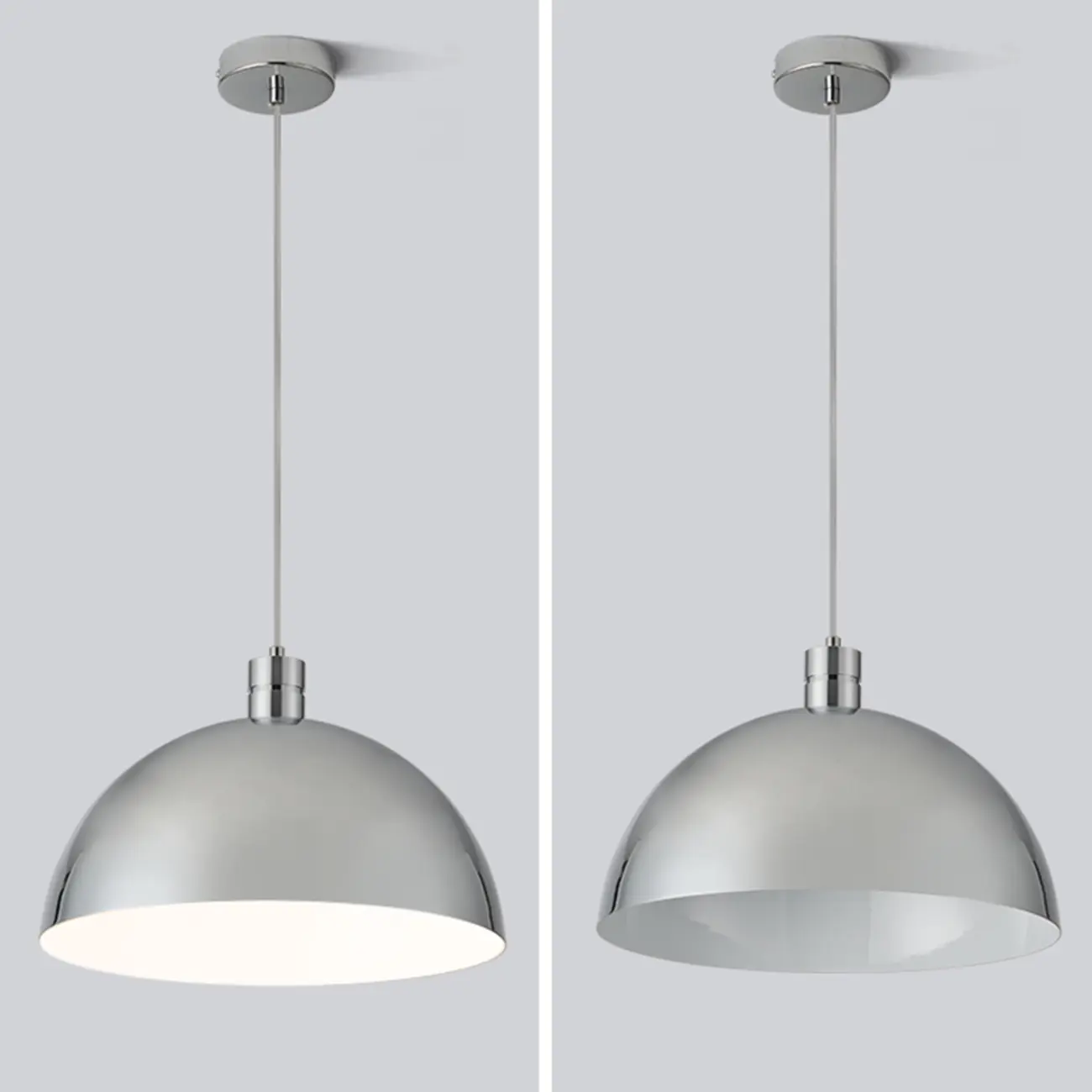 Nordic Cream Glass Dome LED Pendant Light for Living Room Image - 14 | homeyfad