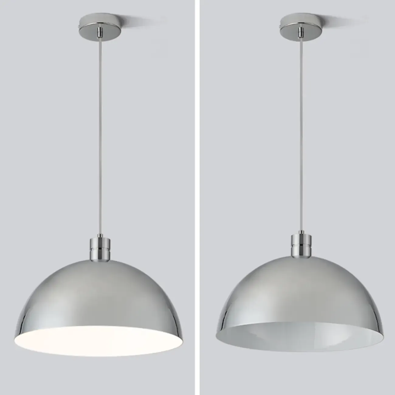 Nordic Cream Glass Dome LED Pendant Light for Living Room Image - 14