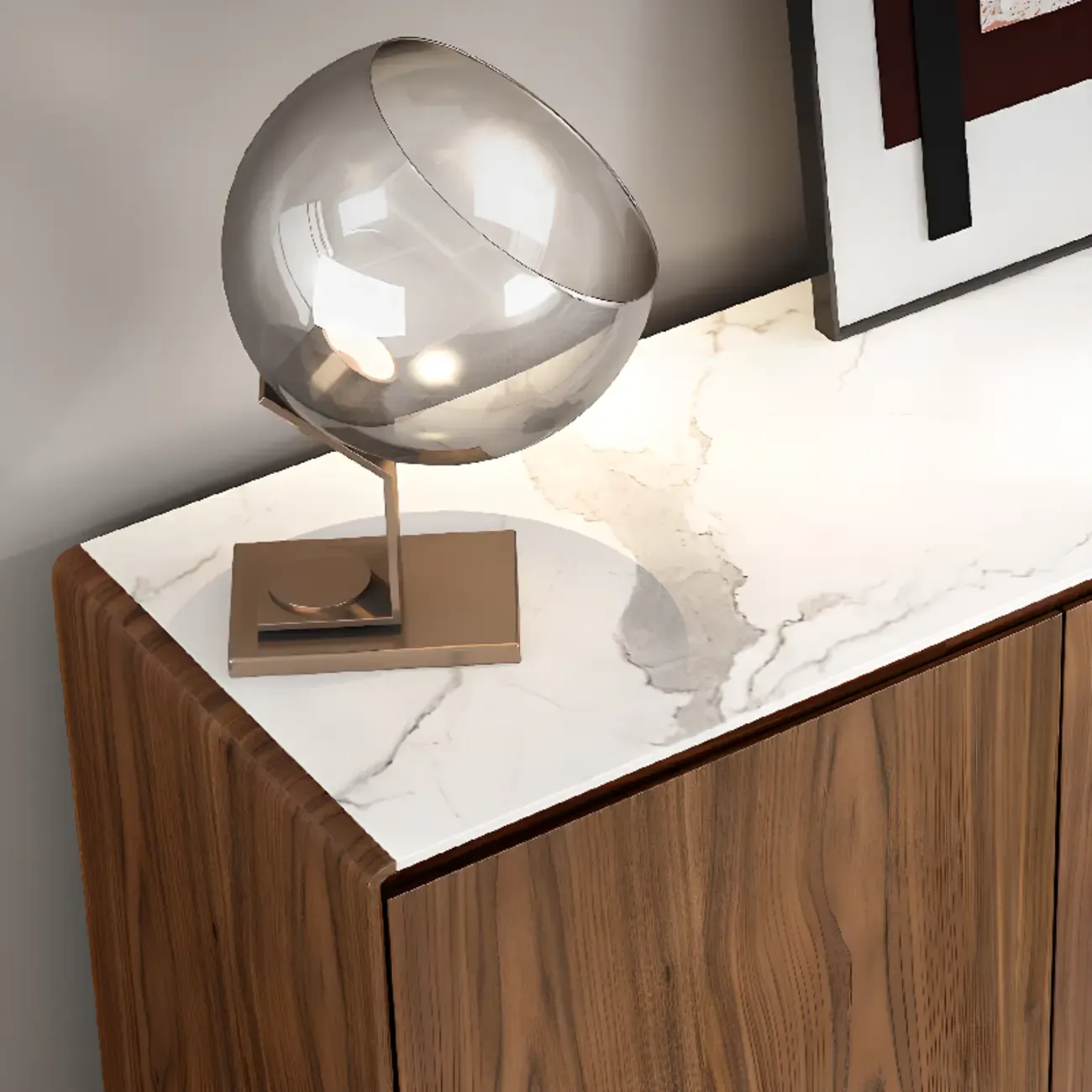 Wooden Accent Cabinet for with 3 Drawers & 2 Enclosed Doors Image - 10