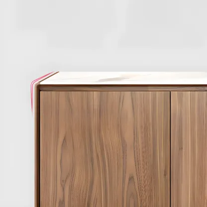 Wooden Accent Cabinet for with 3 Drawers & 2 Enclosed Doors Image - 12