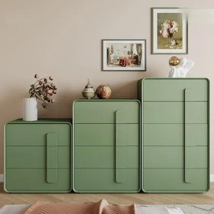 Modern Green Storage Cabinet with Different Size for Indoor Image - 1