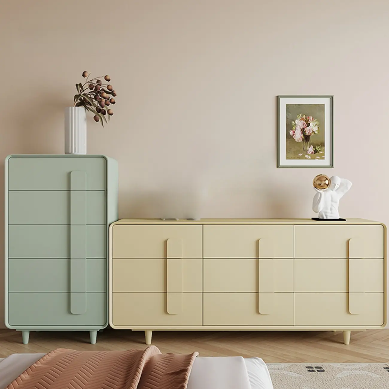 Modern Green Storage Cabinet with Different Size for Indoor Image - 3 | homeyfad