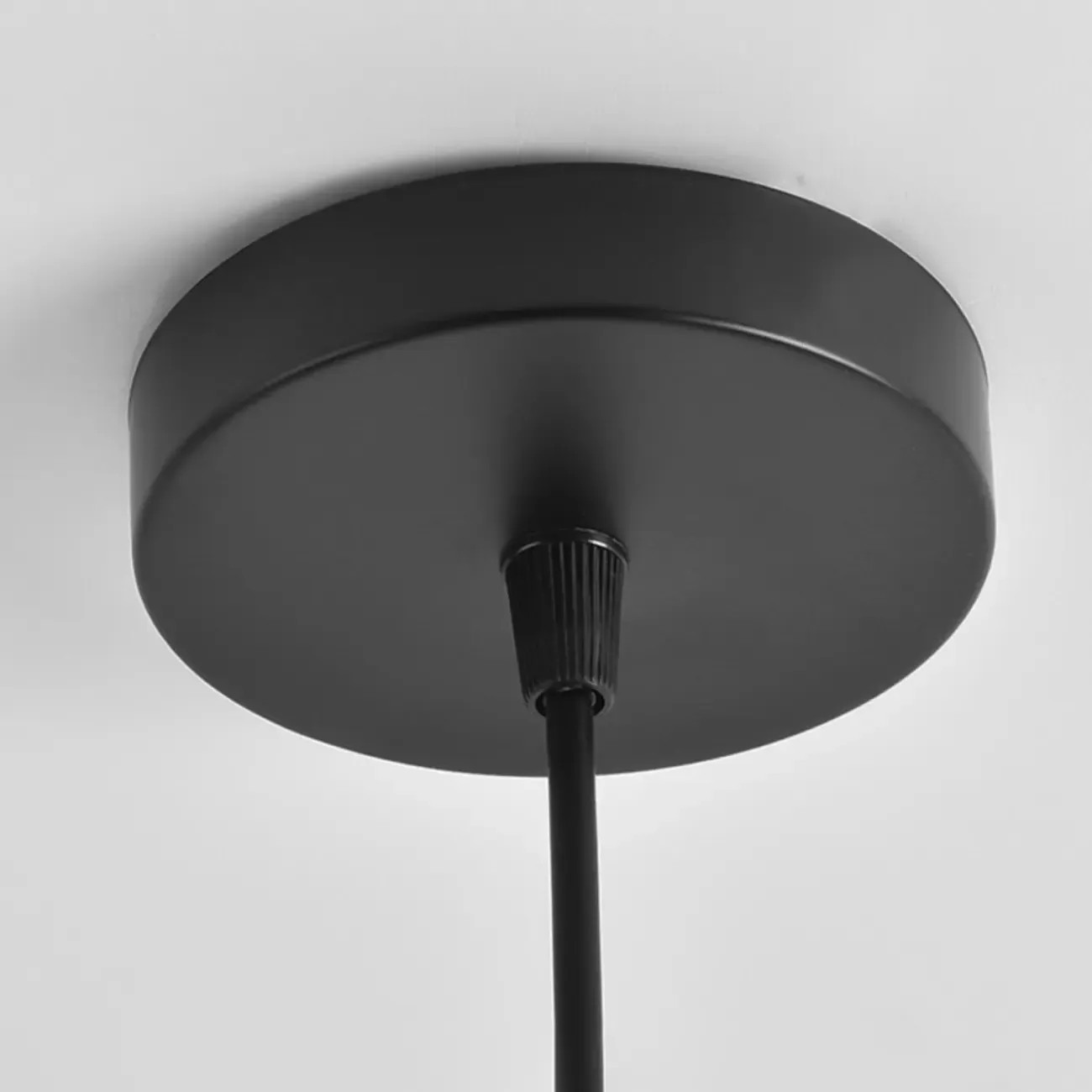 Modern White Glass Globe Pendant Light with Black Rope for Living Room Image - 11