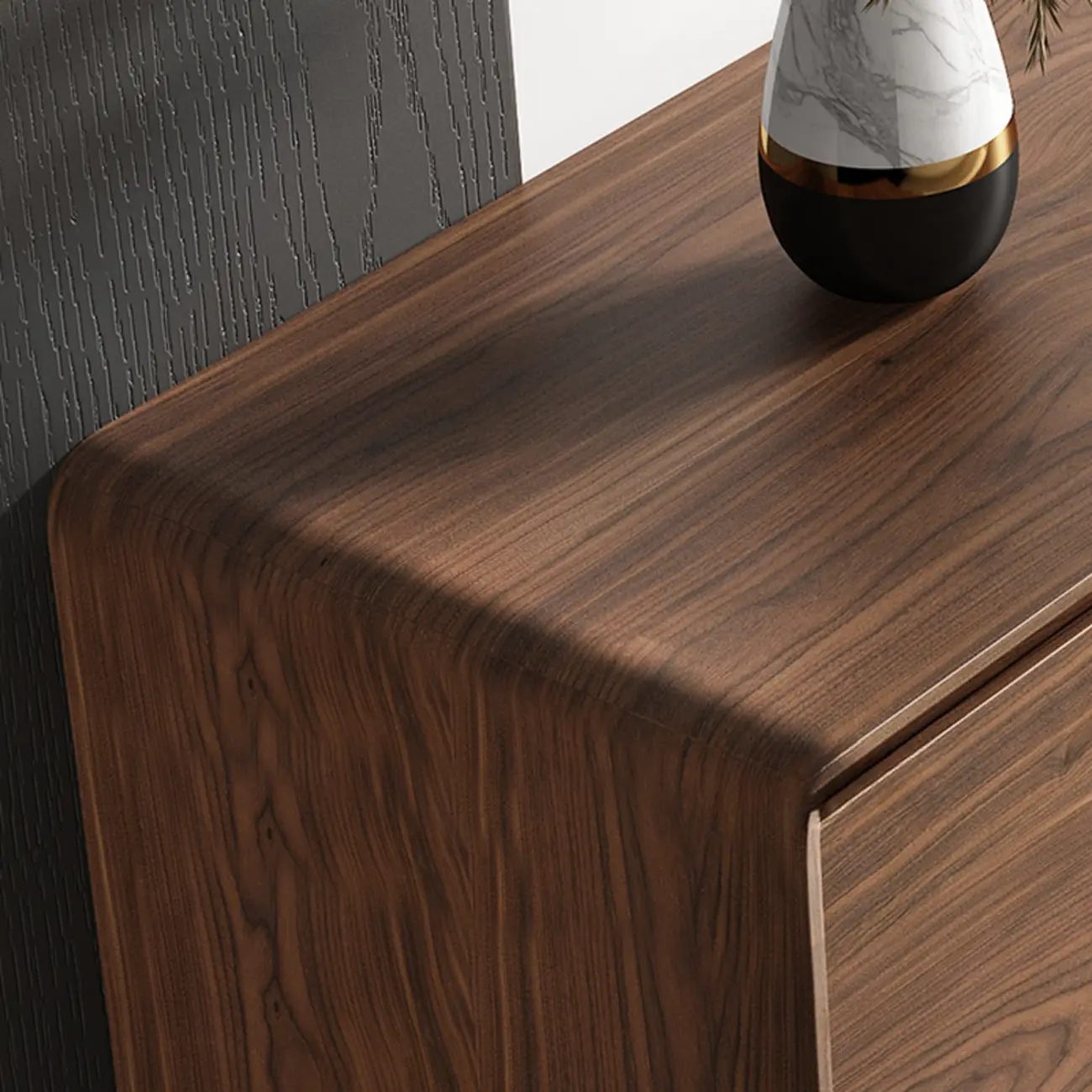 Large Cocoa Wooden Storage Cabinet with Drawers & Doors Image - 12 | homeyfad