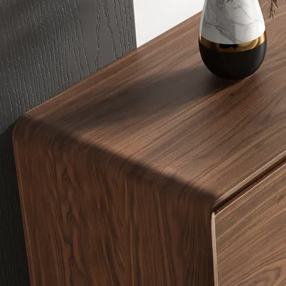 Large Cocoa Wooden Storage Cabinet with Drawers & Doors Image - 12