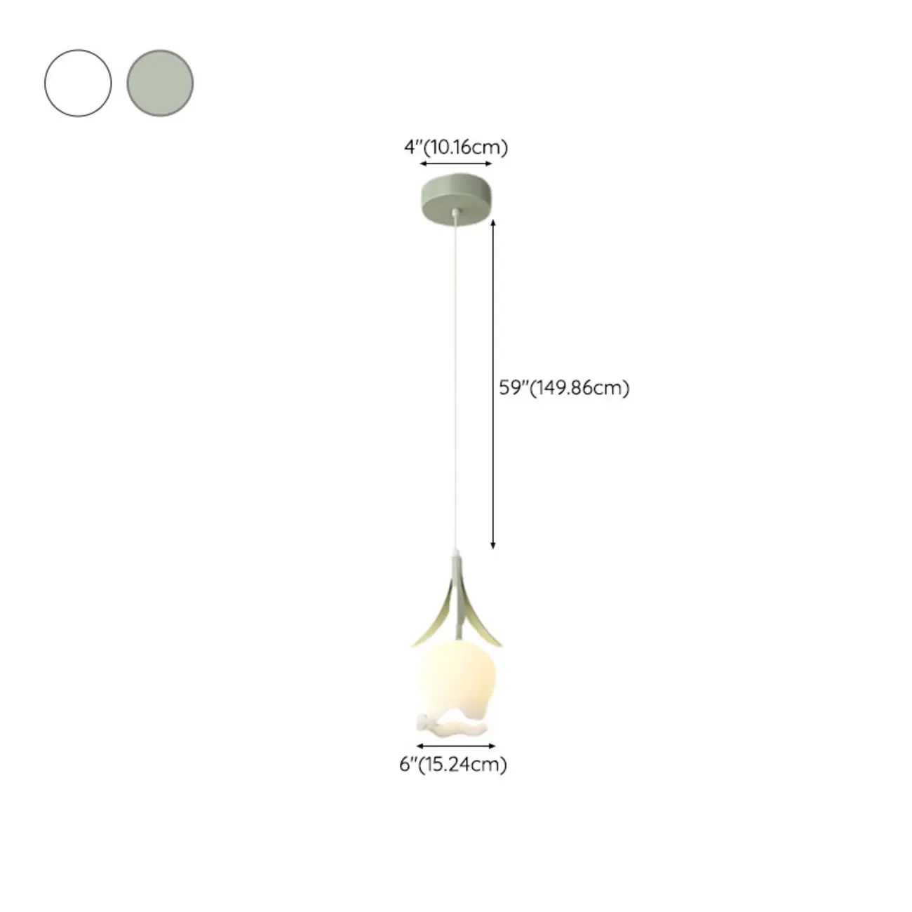 Elegant White Glass Floral LED Pendant Light for Living Room #size | homeyfad