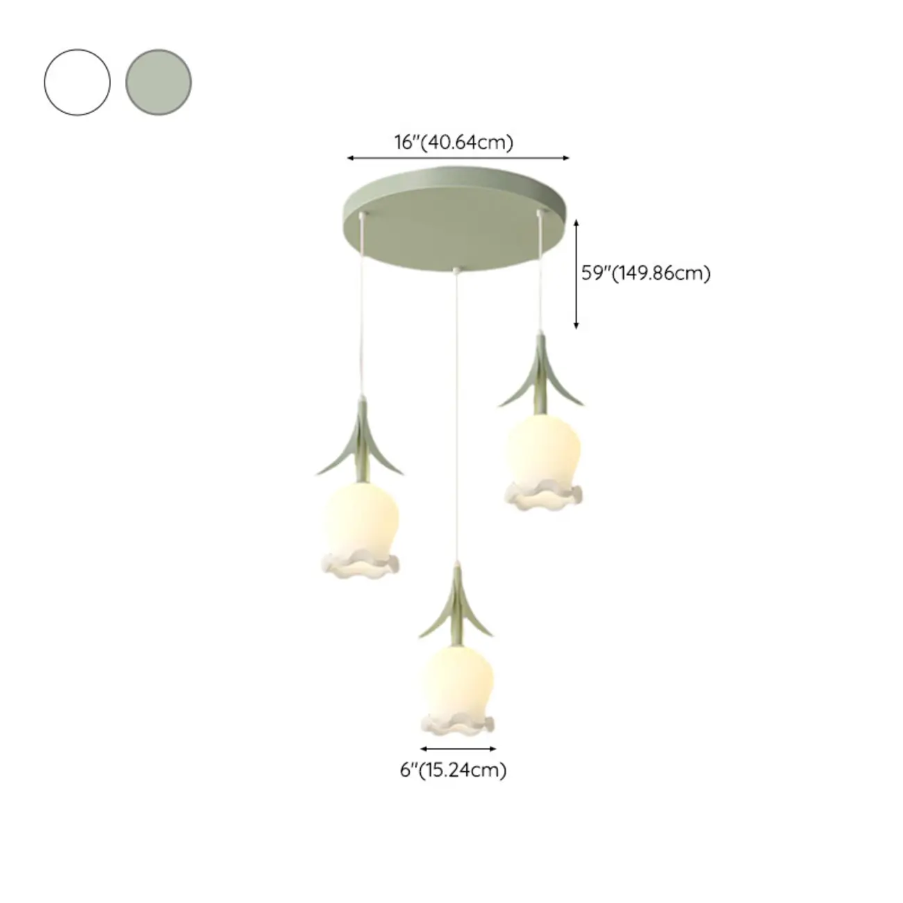 Elegant White Glass Floral LED Pendant Light for Living Room Image - 24 | homeyfad