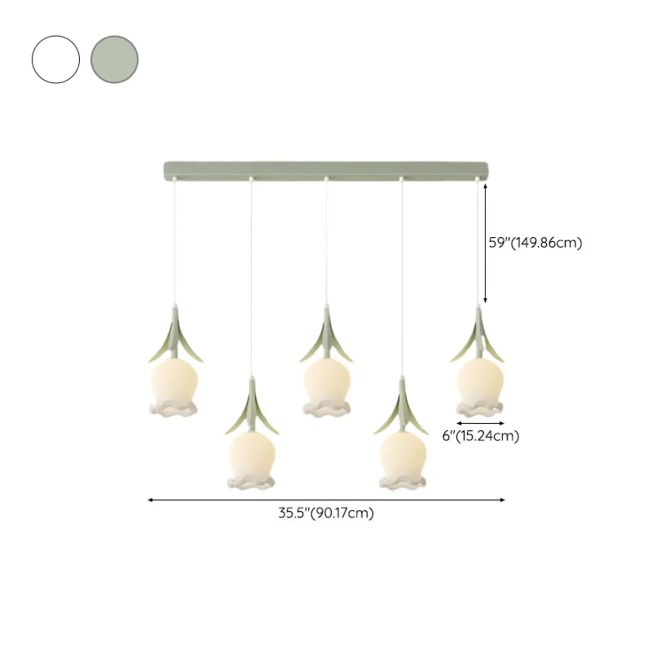 Elegant White Glass Floral LED Pendant Light for Living Room Image - 27 | homeyfad