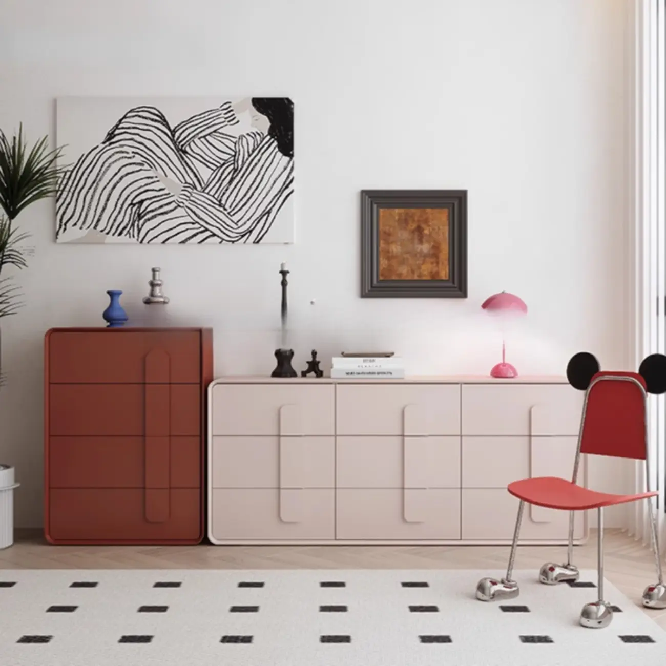 Standard 	Free-Standing Accent Chest with Stylish Appearence Image - 3 | homeyfad